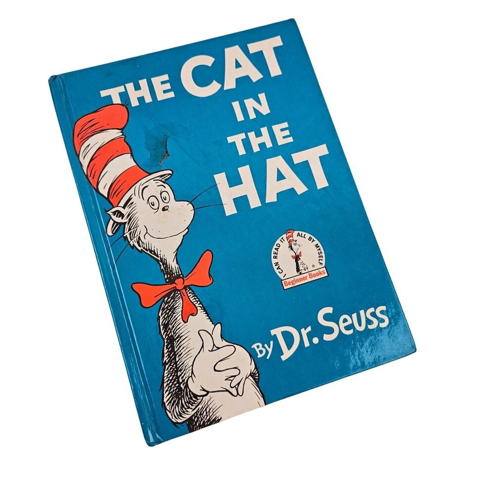 Vintage Dr Seuss The Cat In The Hat Hardback Book 1957 Beginner Random House